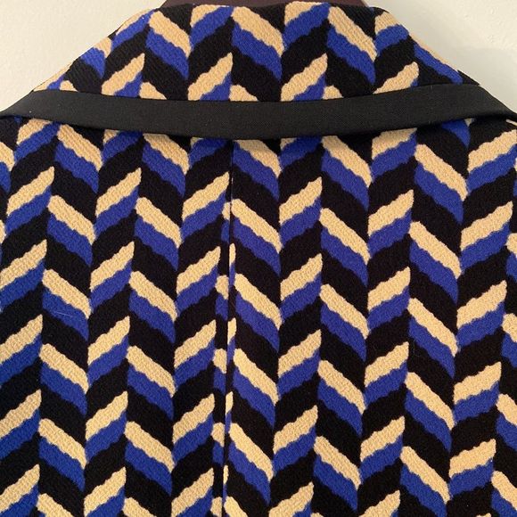 ANNE KLEIN Suit Separates Multi Coloured Geo Print Open Front Blazer - Picture 10 of 13